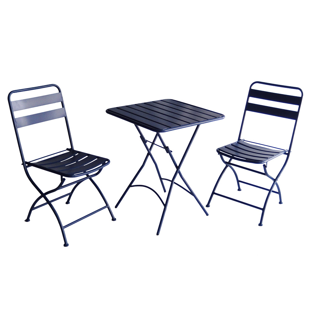 Eeeza Outdoor Iron Frame Chair With Table Set