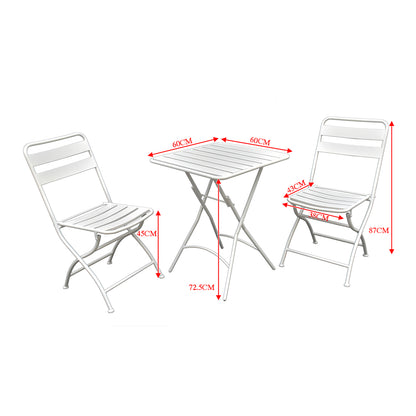 Eeeza Outdoor Iron Frame Chair With Table Set