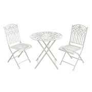 Eeeza Outdoor Iron Frame Chair With Table Set