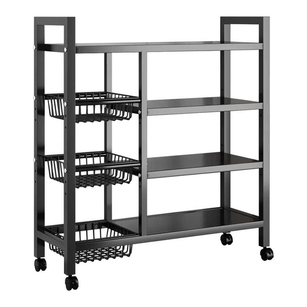 Eeeza Carbon Steel Storage Rack – 108cm & 135cm, Dual Size with Lockable Wheels