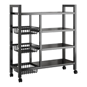 Eeeza Carbon Steel Storage Rack – 108cm & 135cm, Dual Size with Lockable Wheels