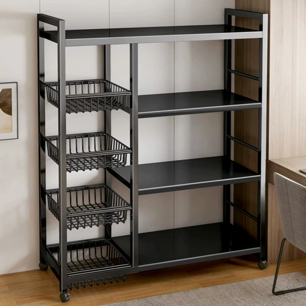 Eeeza Carbon Steel Storage Rack – 108cm & 135cm, Dual Size with Lockable Wheels