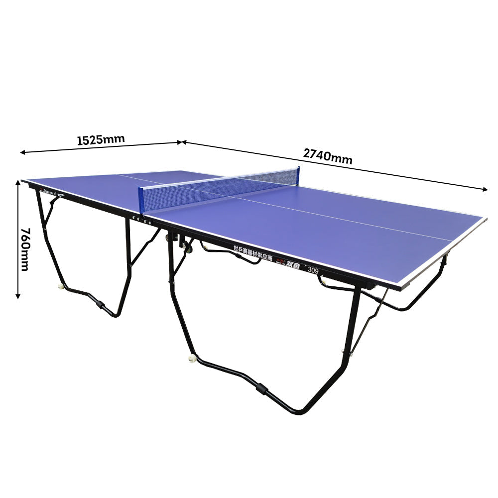 DOUBLE FISH Indoor Table Tennis/Ping Pong Table - Black&amp;Blue