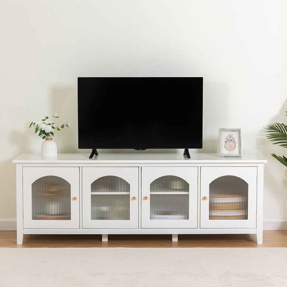 Eeeza Extra-Large Vintage White Storage Cabinet