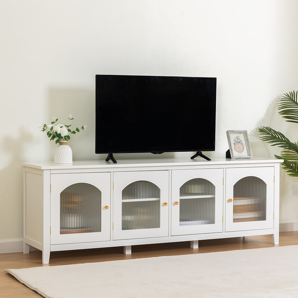 Eeeza Extra-Large Vintage White Storage Cabinet