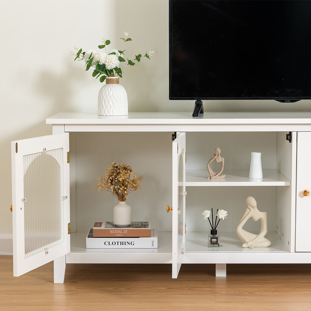 Eeeza Extra-Large Vintage White Storage Cabinet