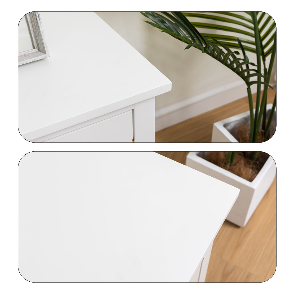 Eeeza Extra-Large Vintage White Storage Cabinet