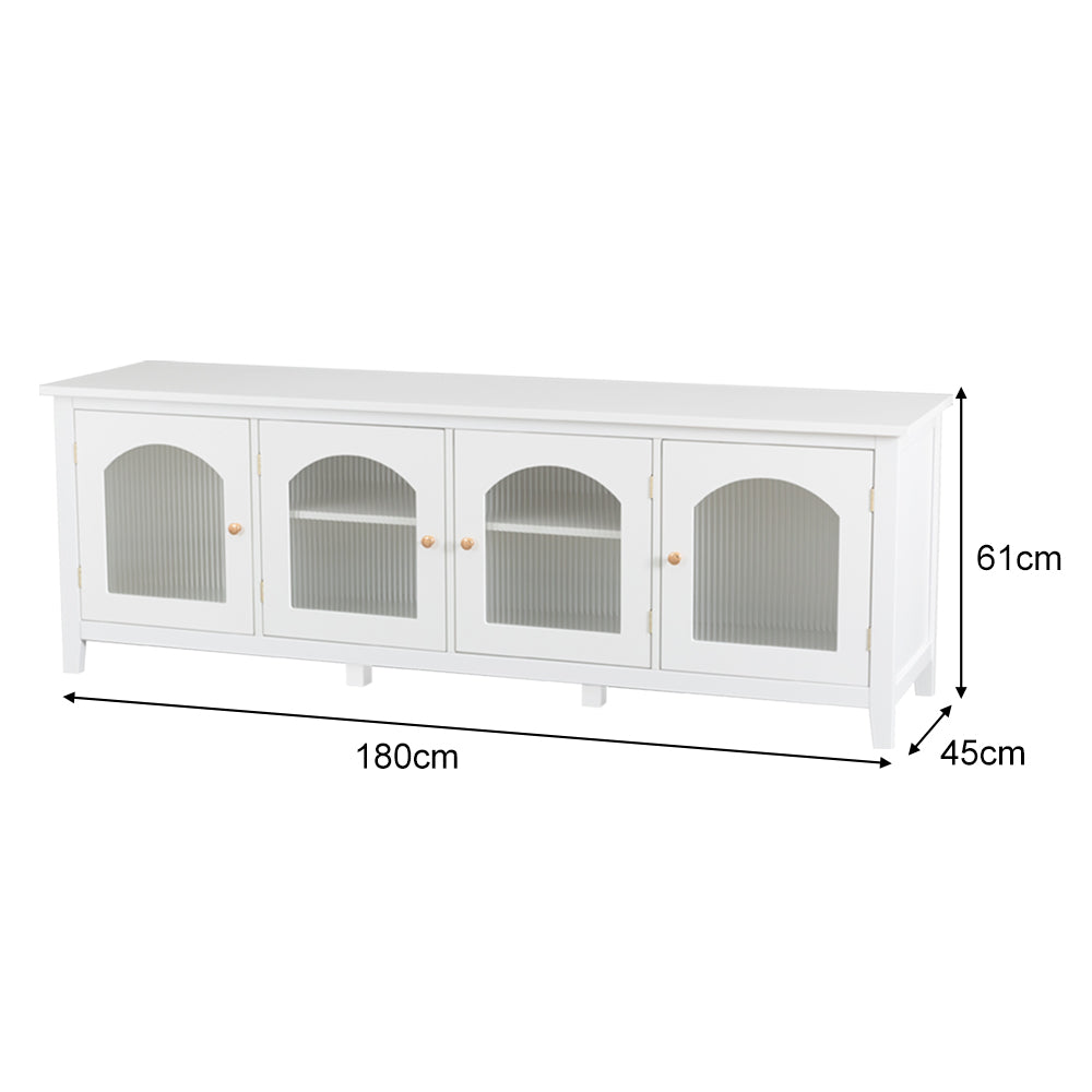 Eeeza Extra-Large Vintage White Storage Cabinet