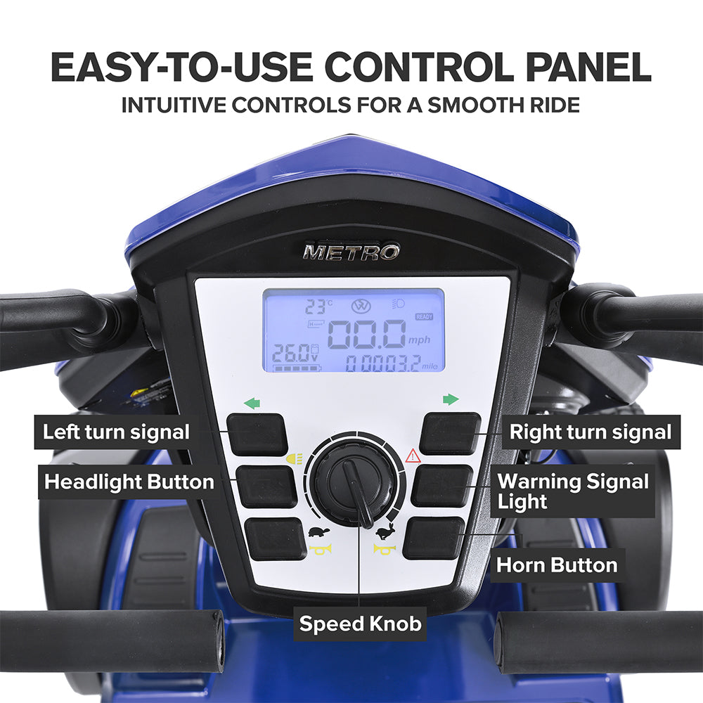 METRO MOBILITY Foldable 500W 24V 52Ah Electric Mobility Scooter