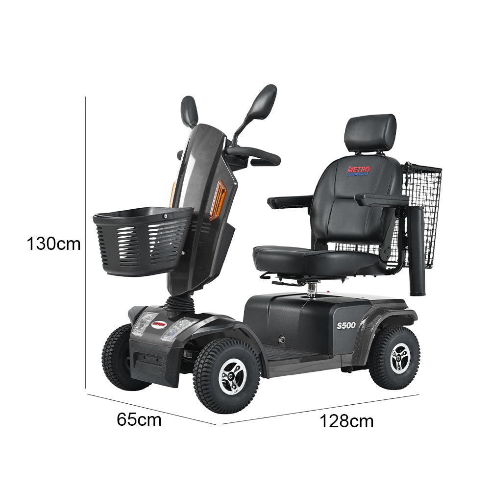 METRO MOBILITY Foldable 500W 24V 52Ah Electric Mobility Scooter