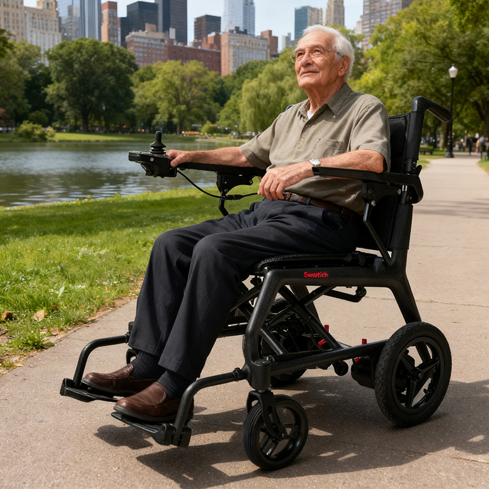 METRO MOBILITY Foldable 24V10Ah Electric Wheelchair With Brushless