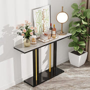 Luxurious Console Entryway Table Sintered Stone Bar Table Living Room Sofa Side