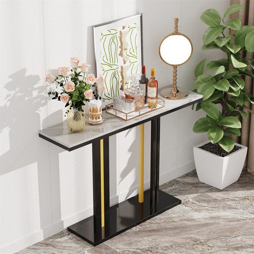 Luxurious Console Entryway Table Sintered Stone Bar Table Living Room Sofa Side