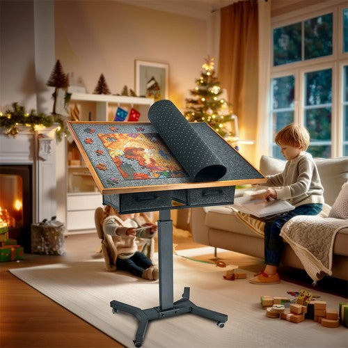 1500 Piece Jigsaw Puzzle Table 4 Adjustable Angle with Cover & 2 Storage Drawers