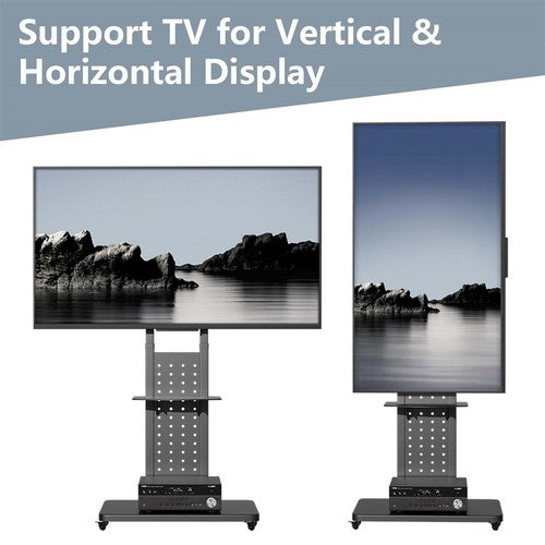 32"-65" Floor TV Stand Rotating TV Mount Bracket Height Adjustable