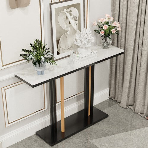 Luxurious Console Entryway Table Sintered Stone Bar Table Living Room Sofa Side