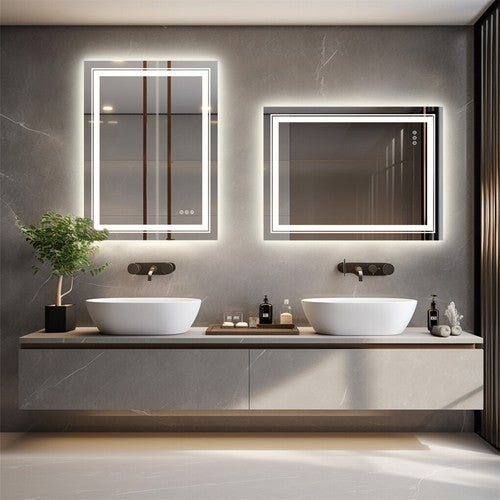 LED Bathroom Vanity Mirror Lighted Smart Wall Mounted Backlit Mirror Waterproof