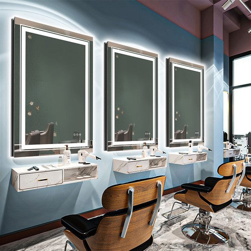 LED Bathroom Vanity Mirror Lighted Smart Wall Mounted Backlit Mirror Waterproof