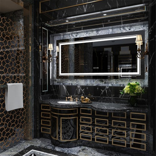 1600MM Huge LED Bathroom Mirror Dual Lights Makeup Mirror Anti-fog Dimmable AU