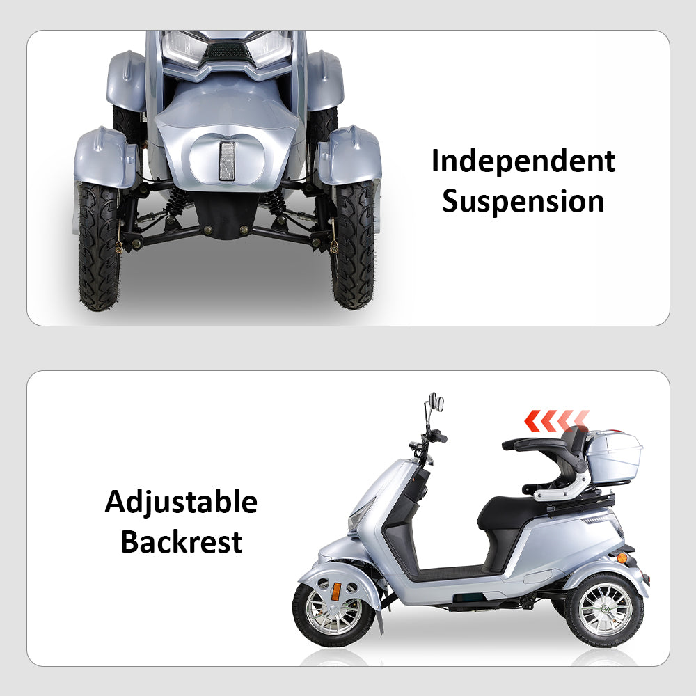 Eeeza SN4L Adjustable Electric Mobility Scooter, 800W 60V 20Ah
