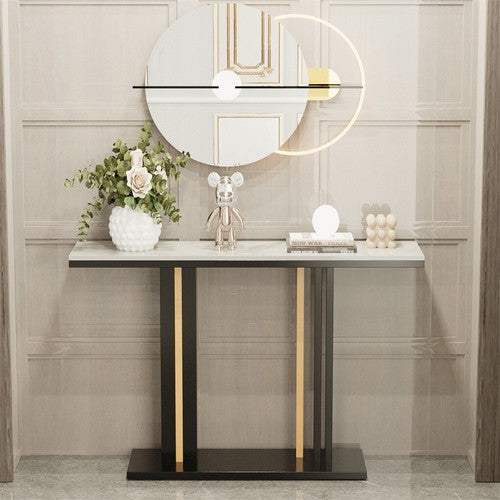 Luxurious Console Entryway Table Sintered Stone Bar Table Living Room Sofa Side