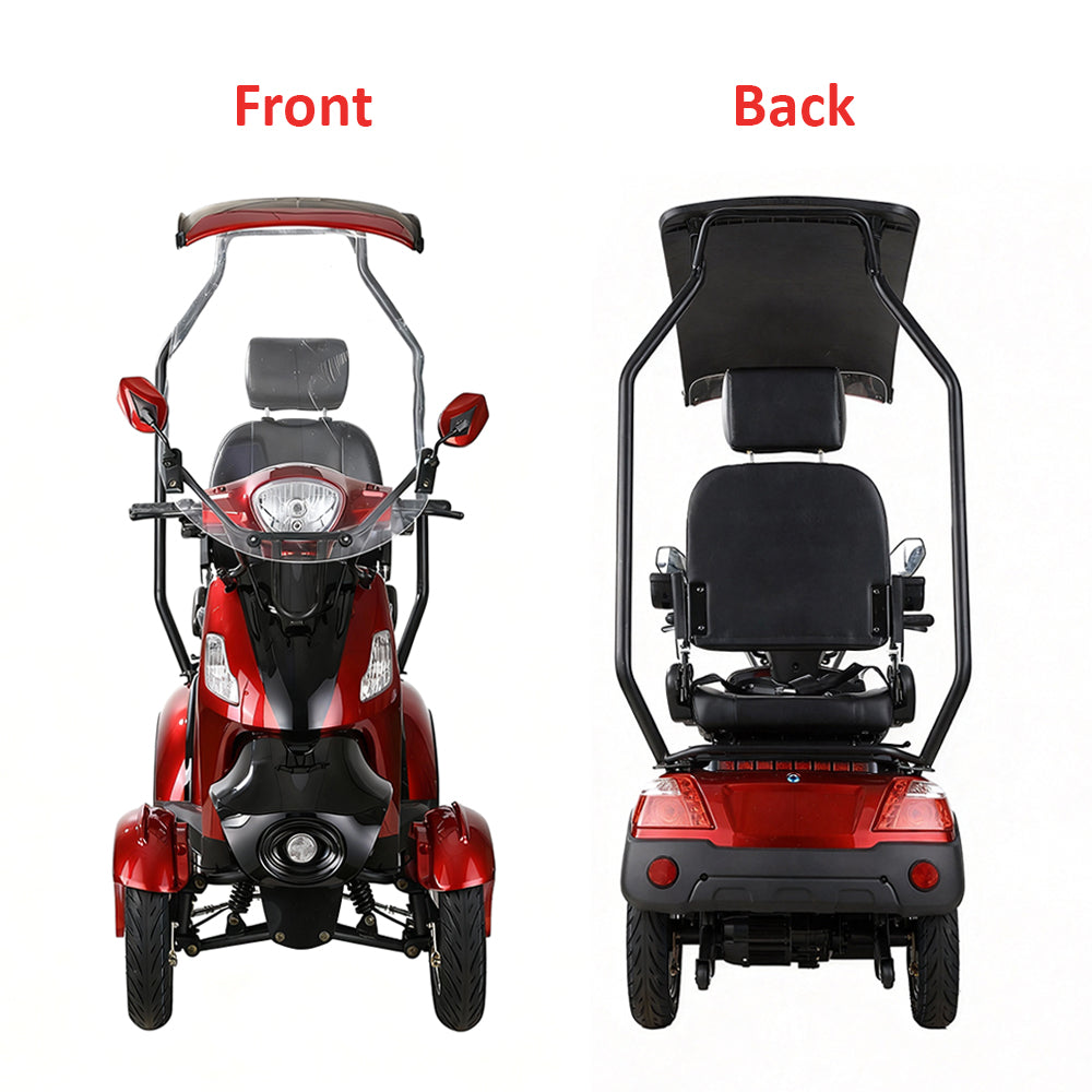 Eeeza B03B Mobility Scooter with Canopy & Windshield, 500W 60V20Ah