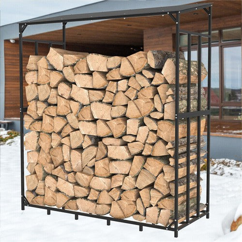 Heavy Duty Firewood Log Rack Large Storage Holder Shed Rack