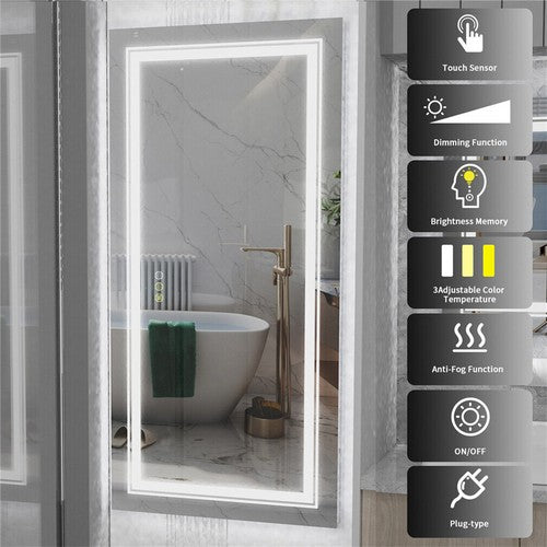 1500mm Jumbo LED Illuminated Bathroom Mirror Defog HD Vanity Mirror Dimmable AU