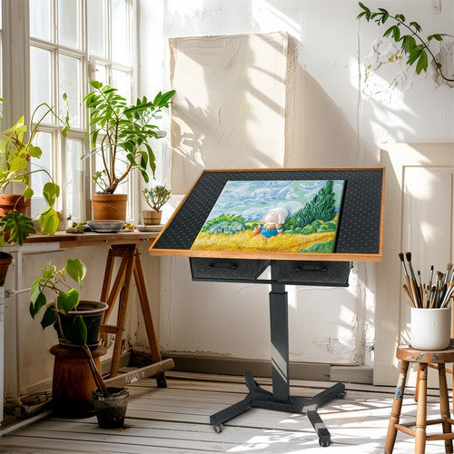 1500 Piece Jigsaw Puzzle Table 4 Adjustable Angle with Cover & 2 Storage Drawers