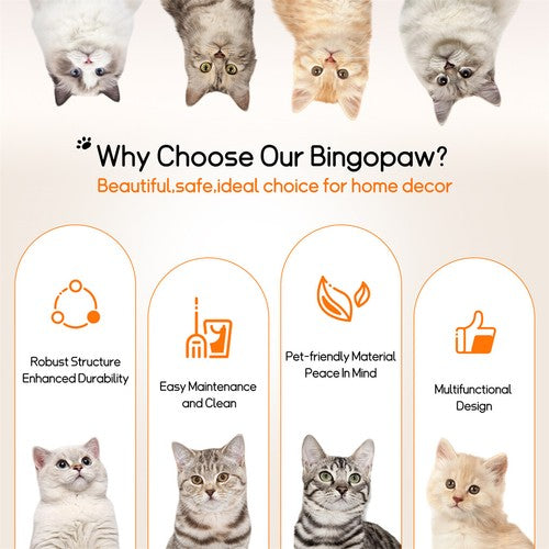 3-Tier Cat Tree Activity Tower Condo Furniture with Cozy Plush Cushion