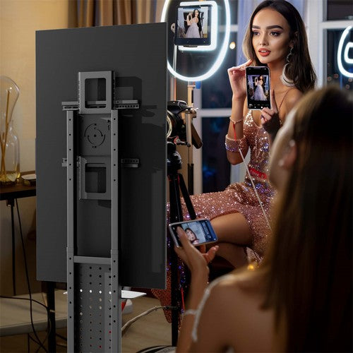 32"-65" Heavy Floor TV Stand Rotating Mobile TV Mount Bracket Height Adjustable