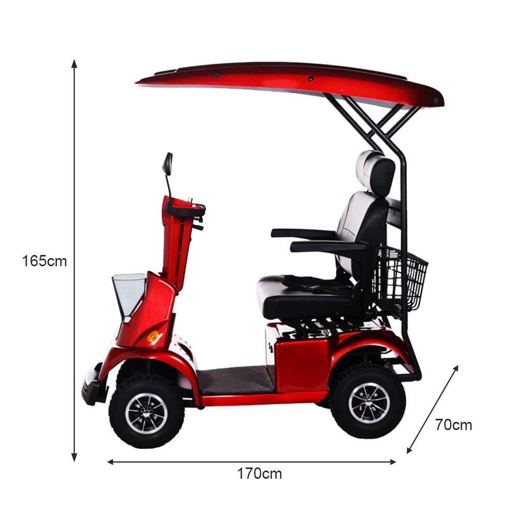 Eeeza M1 Adjustable Electric Mobility Scooter, 650W 60V 20Ah