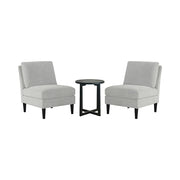 Brio Classic Sofa Chair and Coffee Table Set, Fabric and Wood