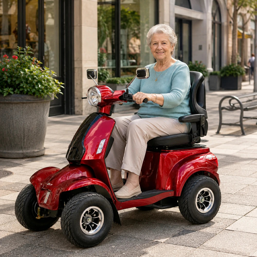 Eeeza AFDD Adjustable Electric Mobility Scooter, 1000W 60V 20Ah