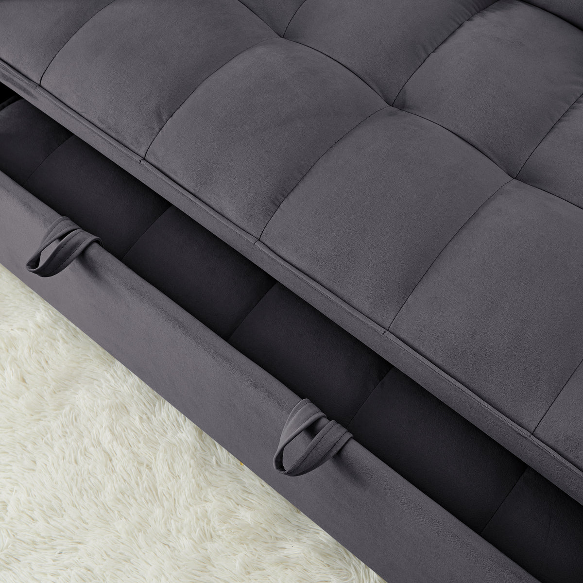Eeeza Modern and Multi-functional Foldable Sofa Bed, 2-seater, Velvet