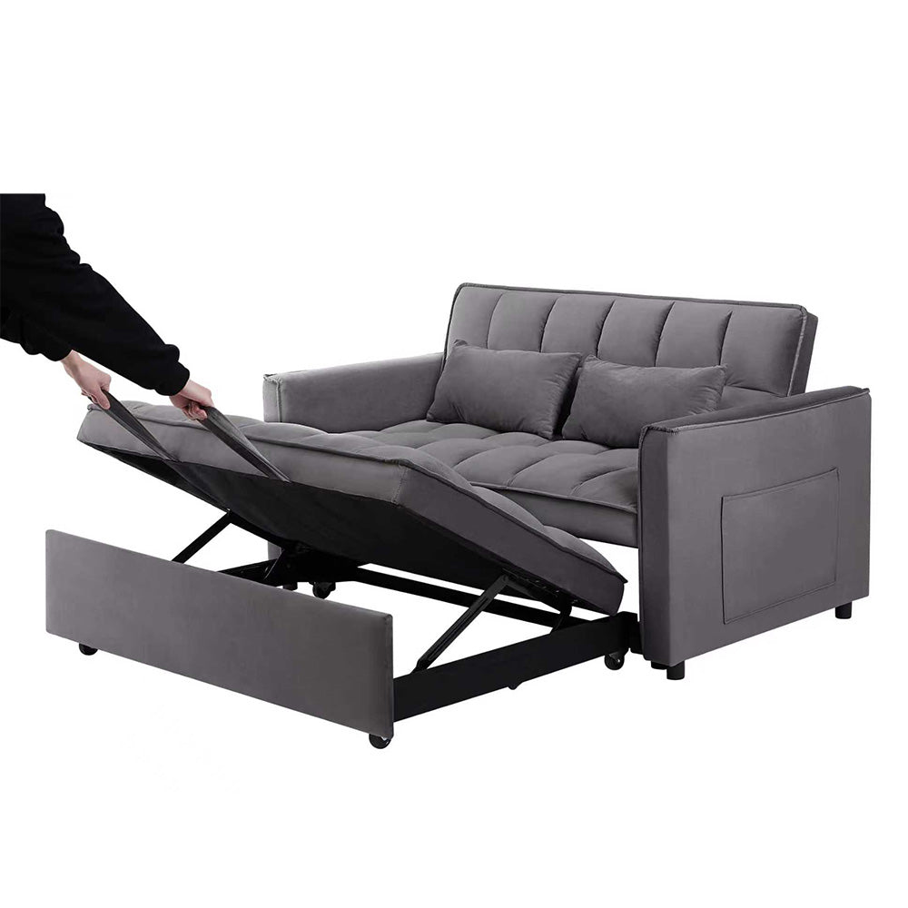 Eeeza Modern and Multi-functional Foldable Sofa Bed, 2-seater, Velvet
