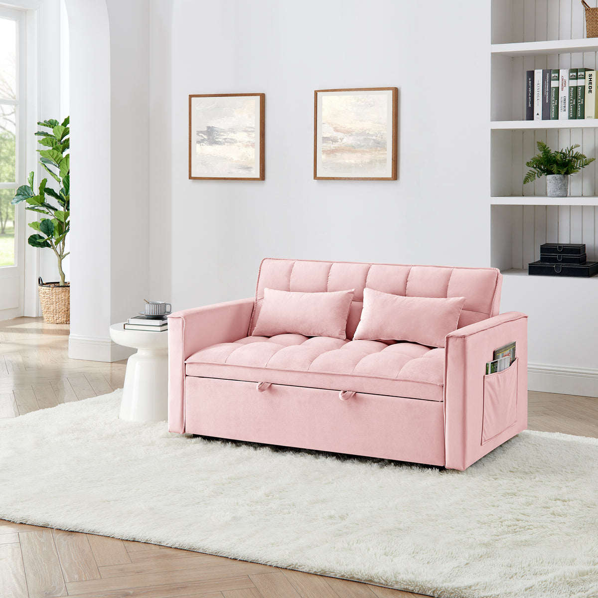 Eeeza Modern and Multi-functional Foldable Sofa Bed, 2-seater, Velvet