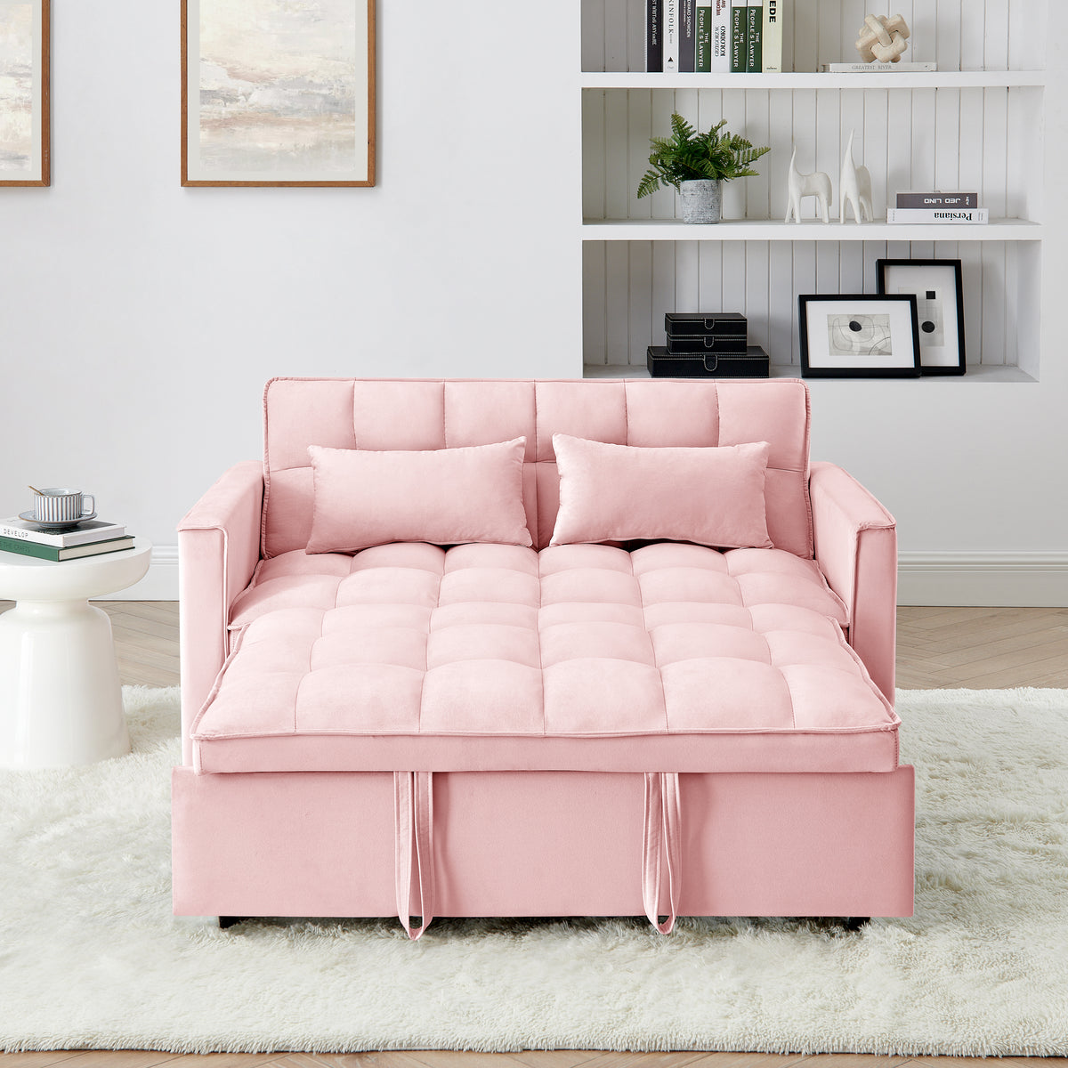Eeeza Modern and Multi-functional Foldable Sofa Bed, 2-seater, Velvet