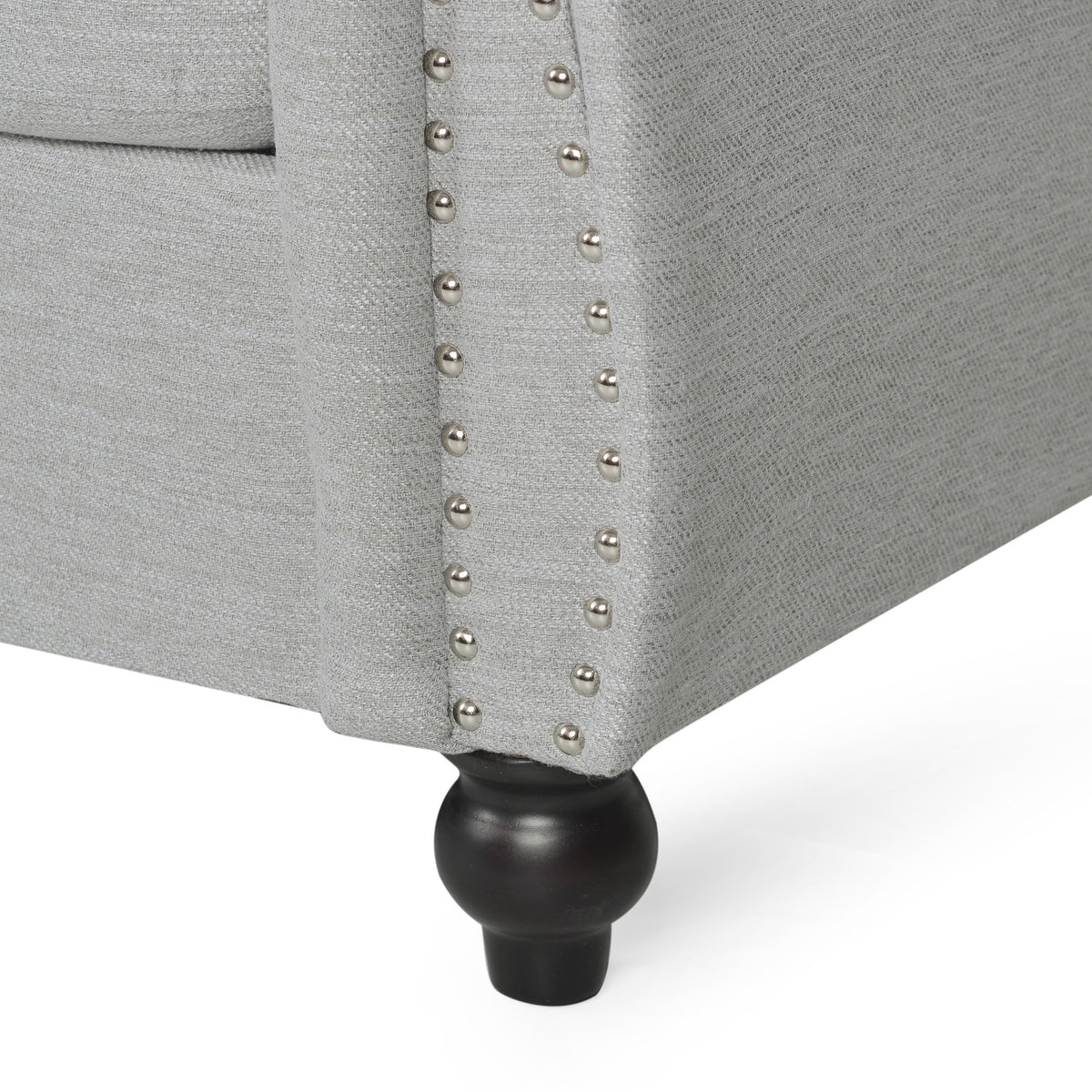 Chalantevo Button Tufted Sofa, 3-Seater, Upholstered Fabric, 215.3cm