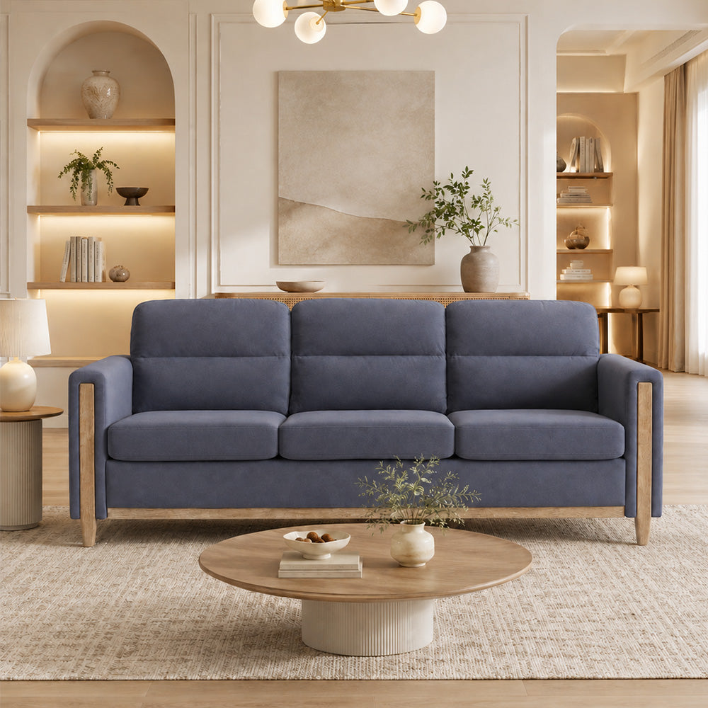 Chalantevo Modern Fabric Sofa, Upholstered, 3-Seater, 202cm Width