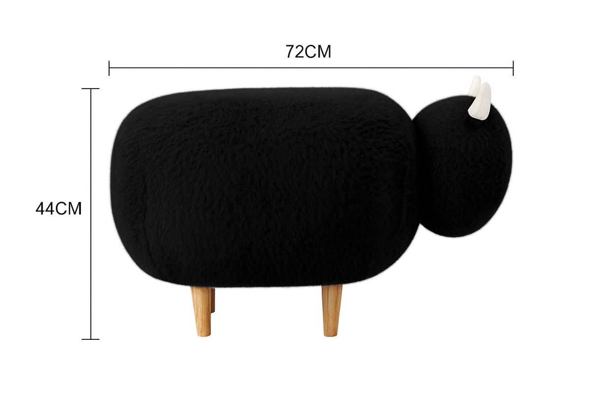 Modern Multifunctional Padded Animal Storage Foot Rest Stool