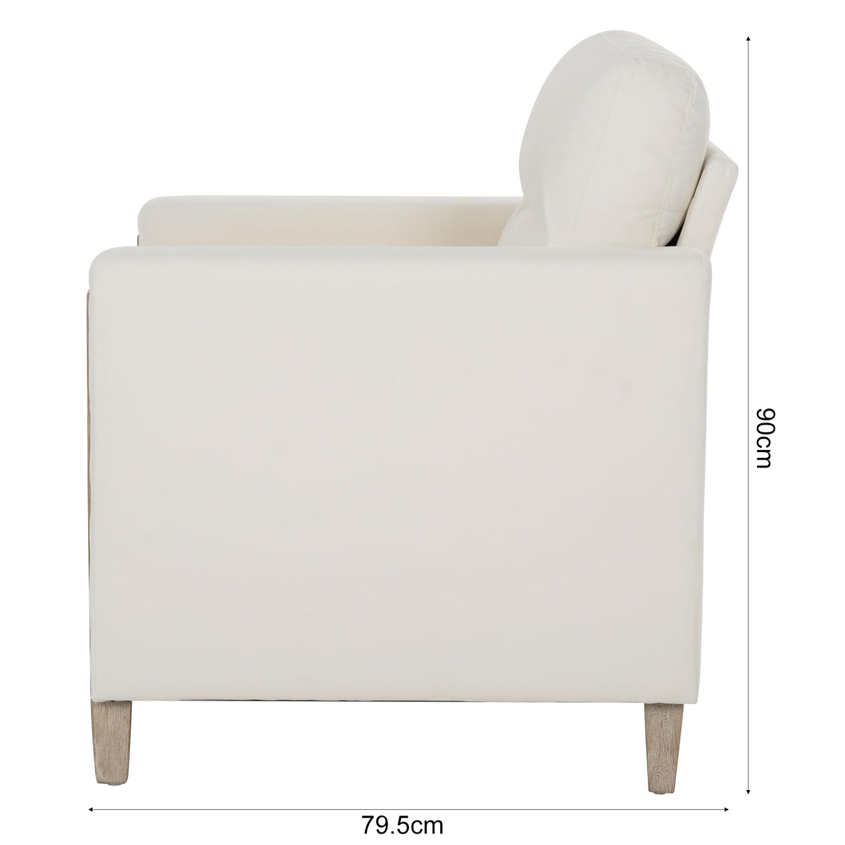 Modern  PU Leather & Velvet Upholstered Single Seater Accent Chair