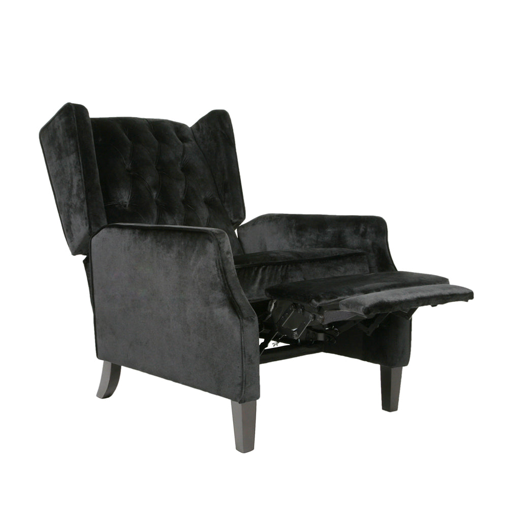 Chalantevo Classic High-Back Tufted Armchair, Wingback, Birch, Black