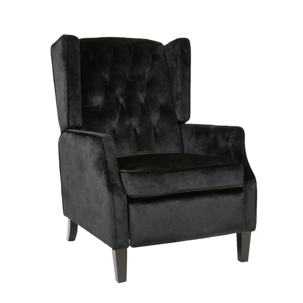 Chalantevo Classic High-Back Tufted Armchair, Wingback, Birch, Black