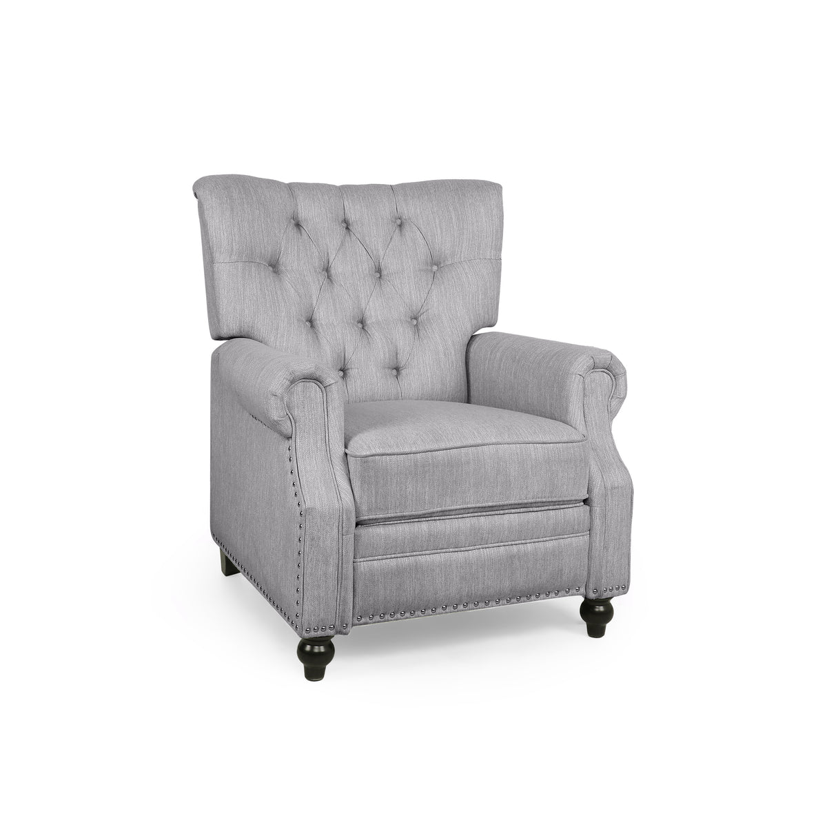 Chalantevo Classic Manual Recliner Sofa Chair with Button-Tufted, Gray