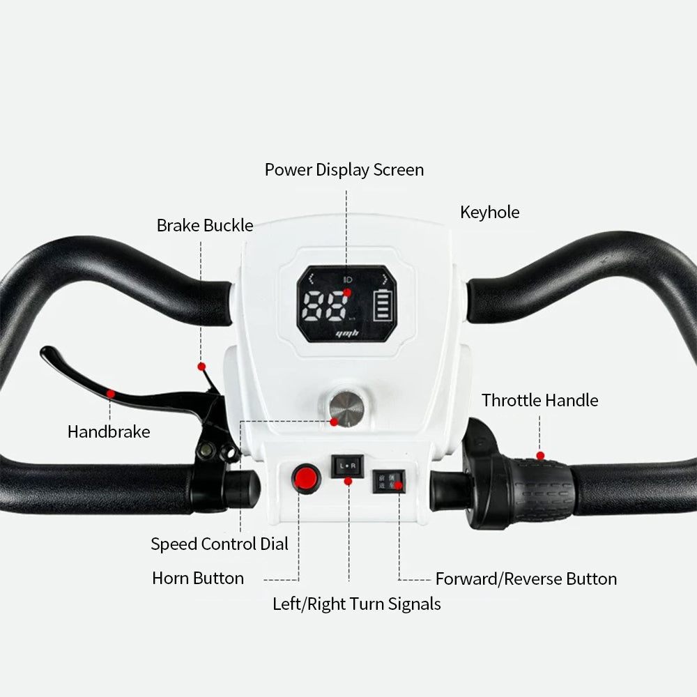 Eeeza M3 Electric Mobility Scooter, 650W 60V 20Ah
