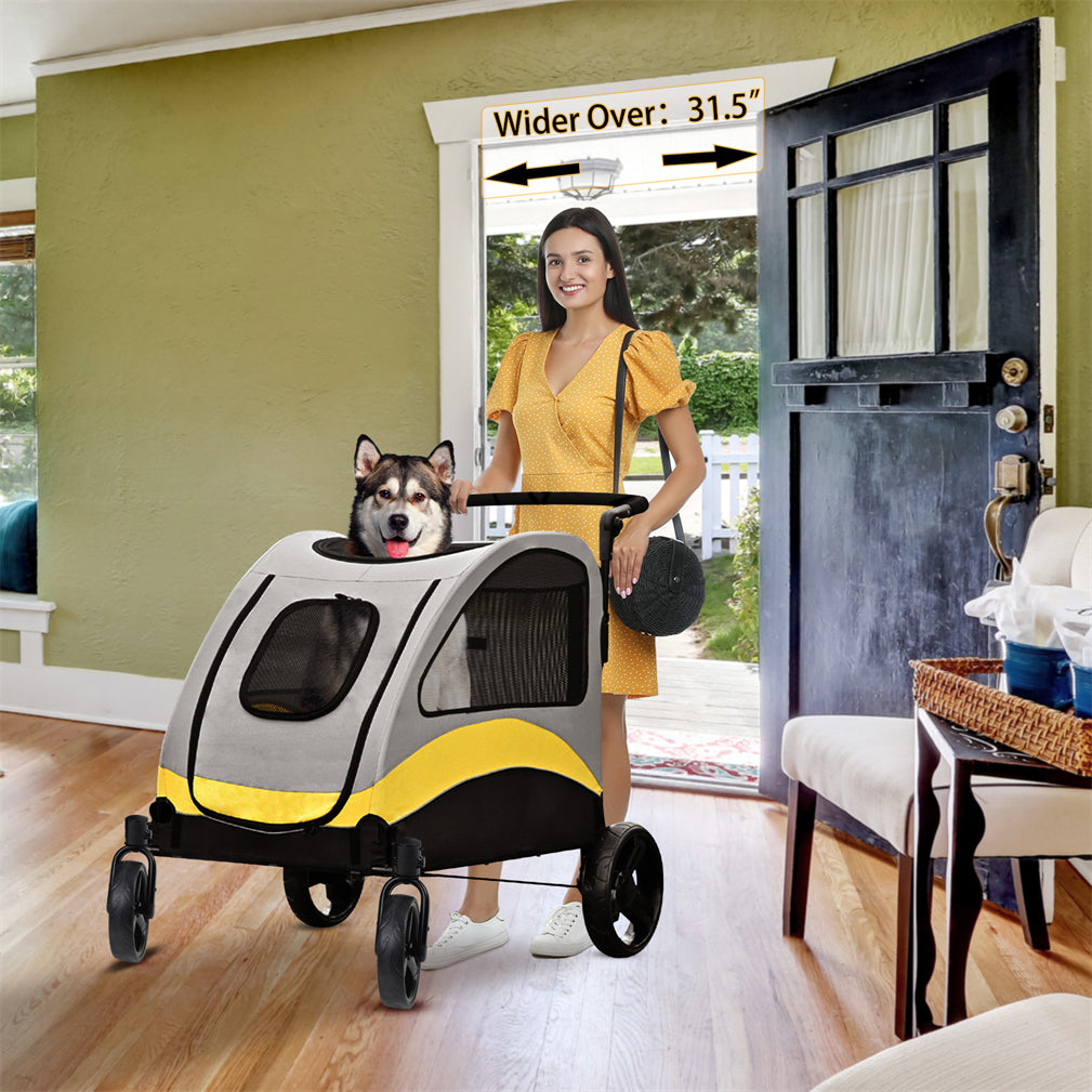 XL Foladble Dog Pet Stroller Stable Jogger Carrier Holds up to 65KG