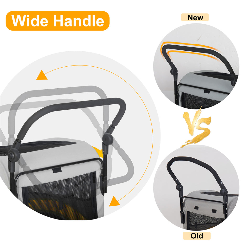 XL Foladble Dog Pet Stroller Stable Jogger Carrier Holds up to 65KG