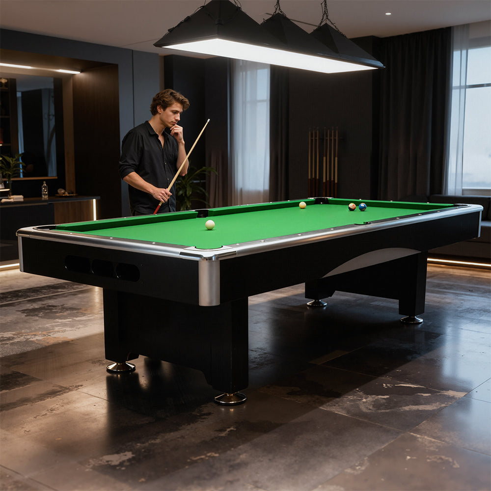 DOBO Billiard Pool Table with Velvet Tablecloth, Full Accessories, 8ft