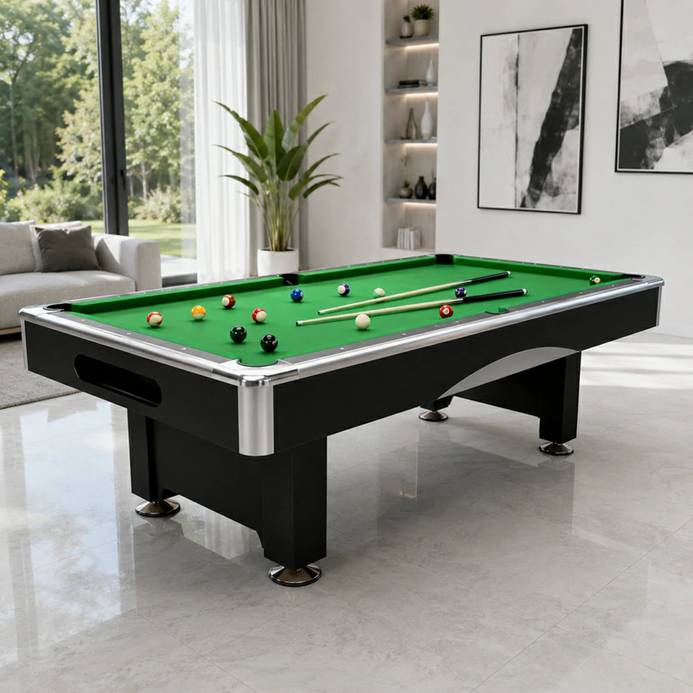 DOBO Billiard Pool Table with Velvet Tablecloth, Full Accessories, 8ft